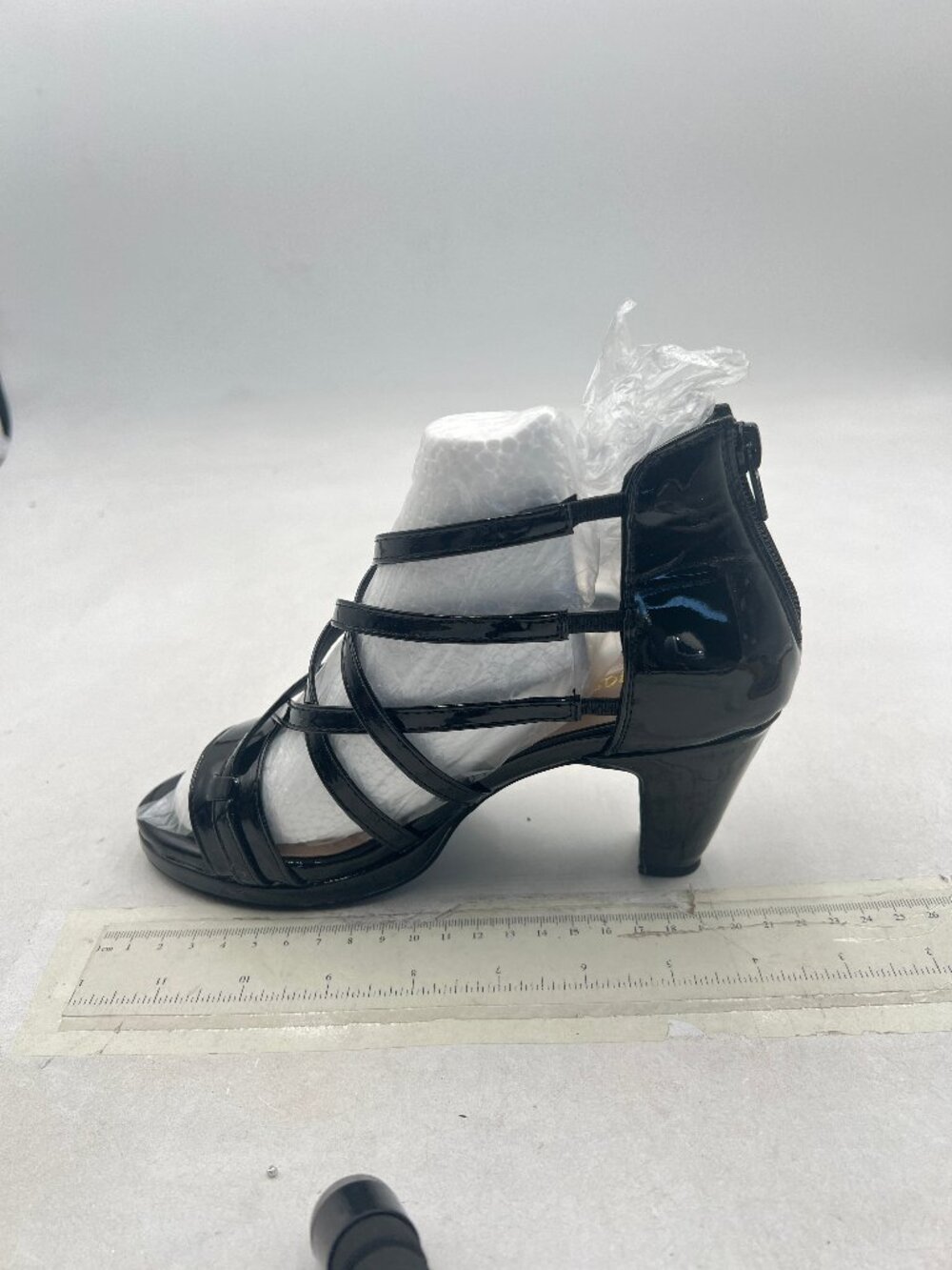 Black Women Open Toe Crisscross Sandals Chunky Heel Ankle Strap Fashion Shoes